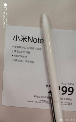 Технические характеристики Xiaomi Mi Note 5