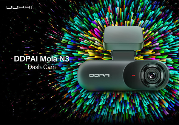 DDPai Dash Cam Mola N3 1600P HD GPS - компактный видеорегистратор с Wi-Fi