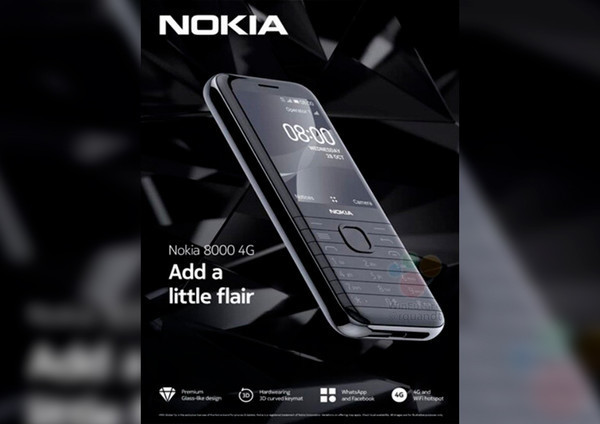Грядущий кнопочный телефон Nokia 8000 4G показался на фото