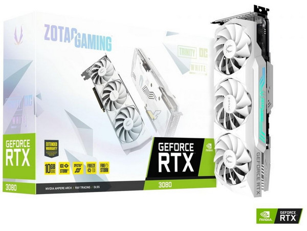 Zotac выпустила белоснежные GeForce RTX 3080 и 3070
