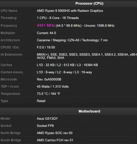 Мощный игровой ноутбук ASUS ROG Strix G15 получит процессор Ryzen 9 5900HX