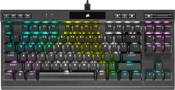 Компактная игровая клавиатура Corsair K70 RGB TKL механического типа за 0